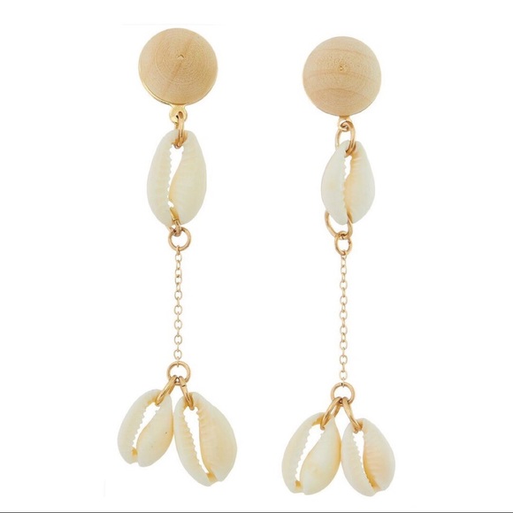 MischkaPu Jewelry - COWRIE SHELL DANGLE EARRINGS (F13)